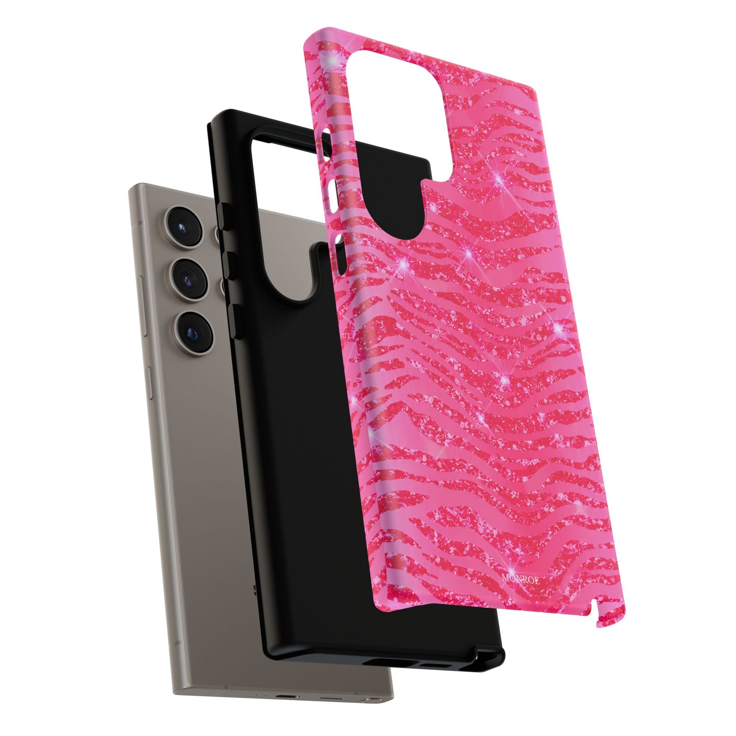 Pink Glitter Zebra Tough Case