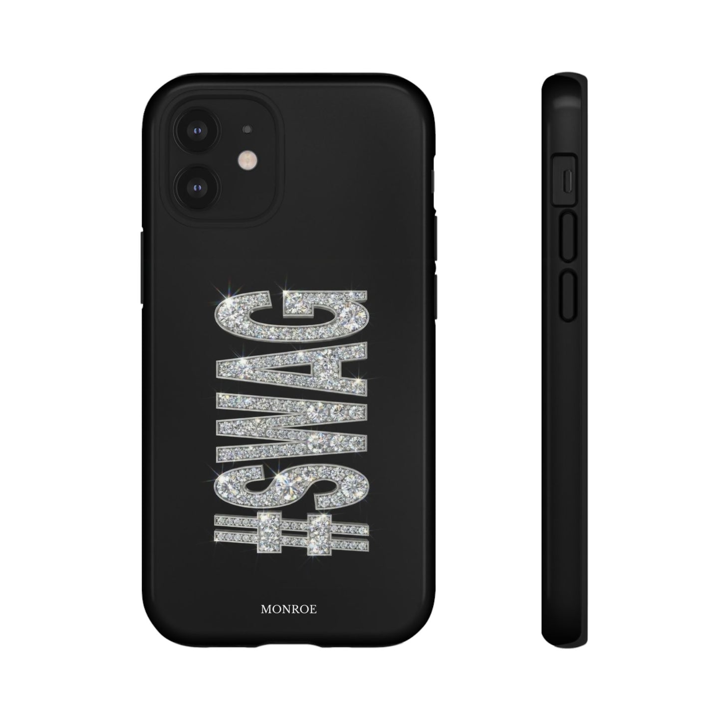 “#SWAG” Black Bling Tough Case