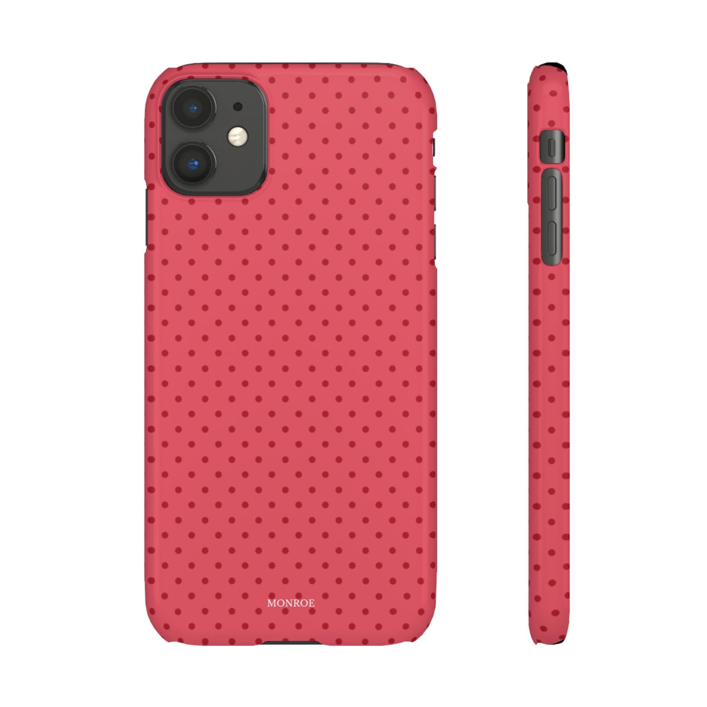 Coral Polka Dot Snap Phone Case