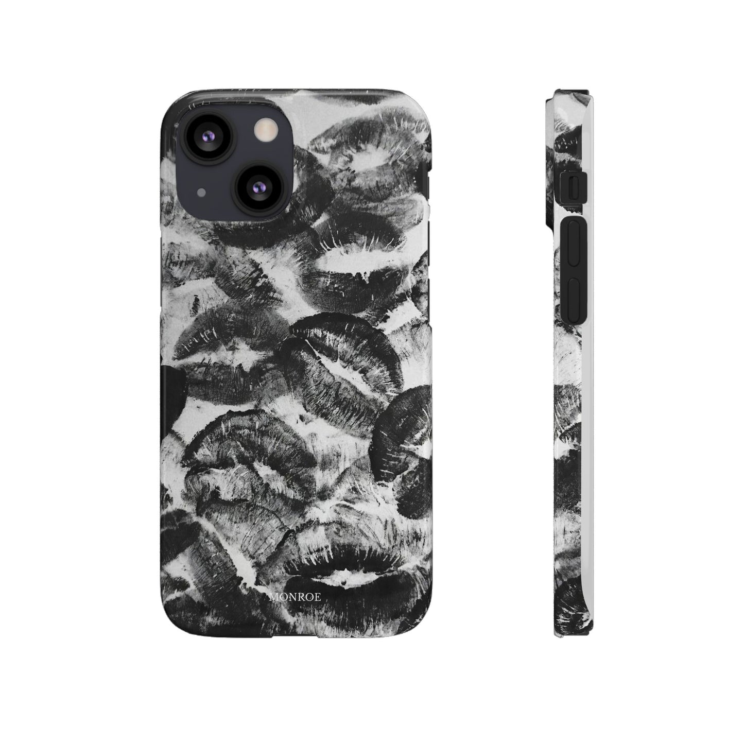Black & White Kiss Print Case