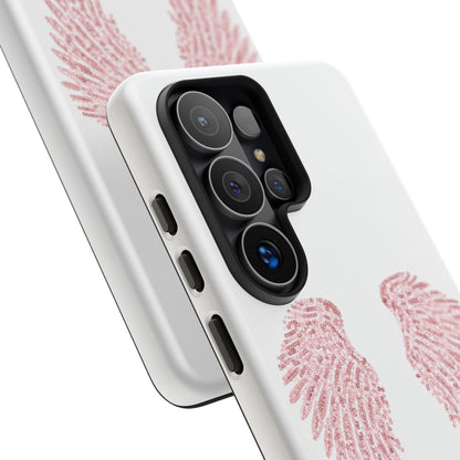 White & Pink Wings Tough Case