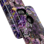 Purple Fleur-de-Lis Floral Tough Phone Case