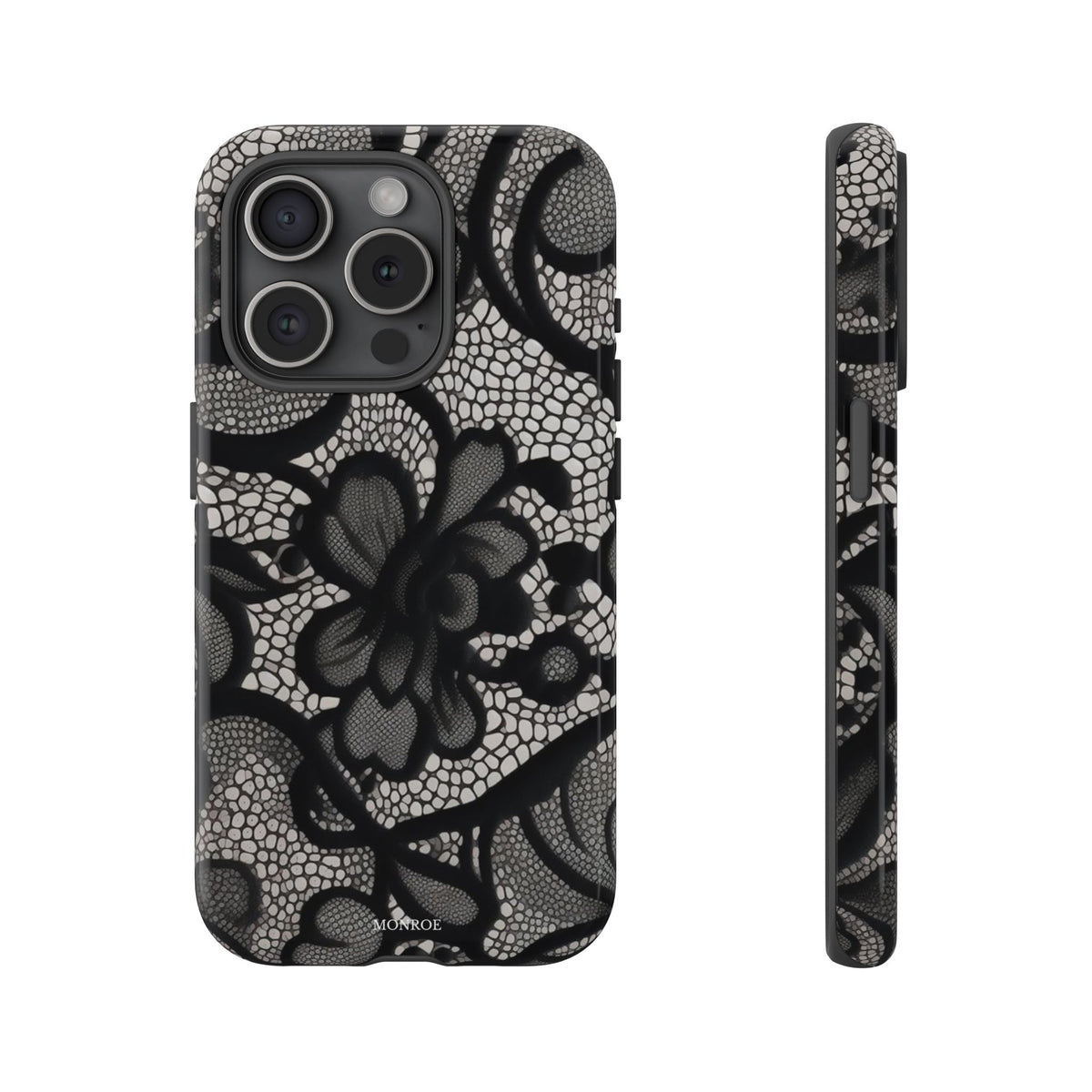 Black Vintage Lace Tough Case