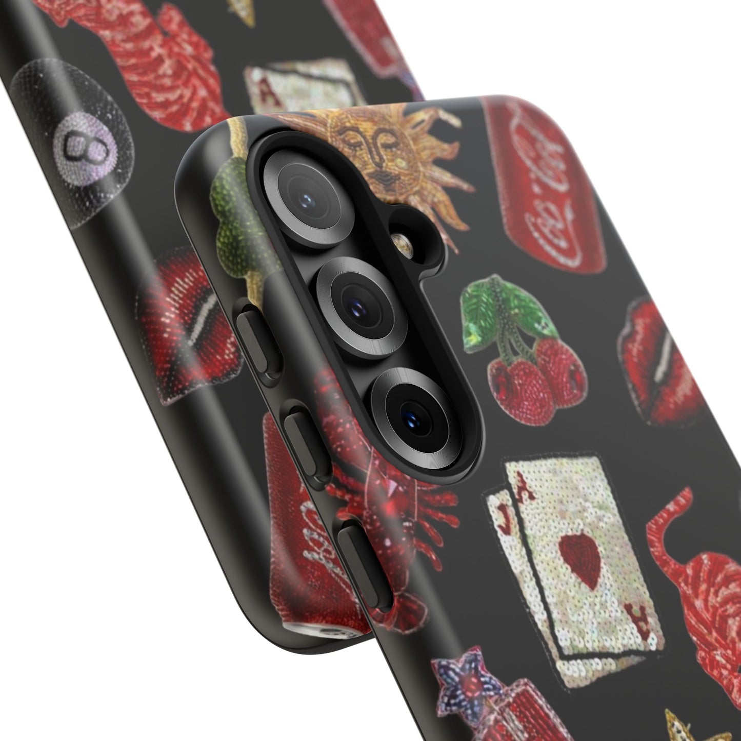 Retro Patch Motif Tough Case
