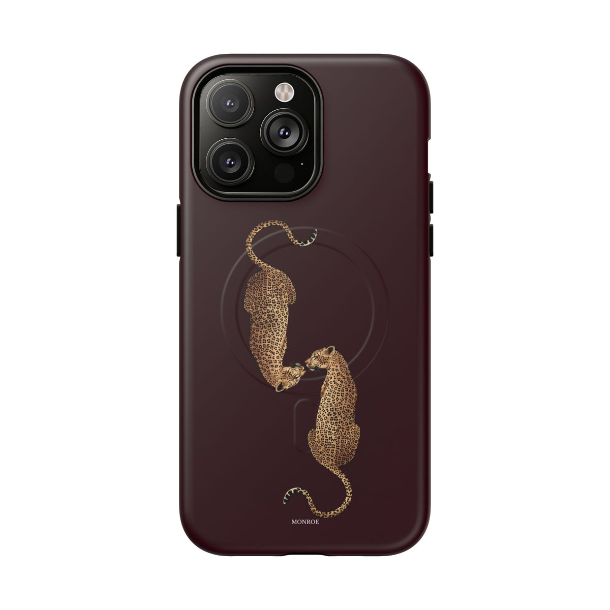 Burgundy Leopard Duo MagSafe Case
