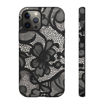 Black Vintage Lace Tough Case