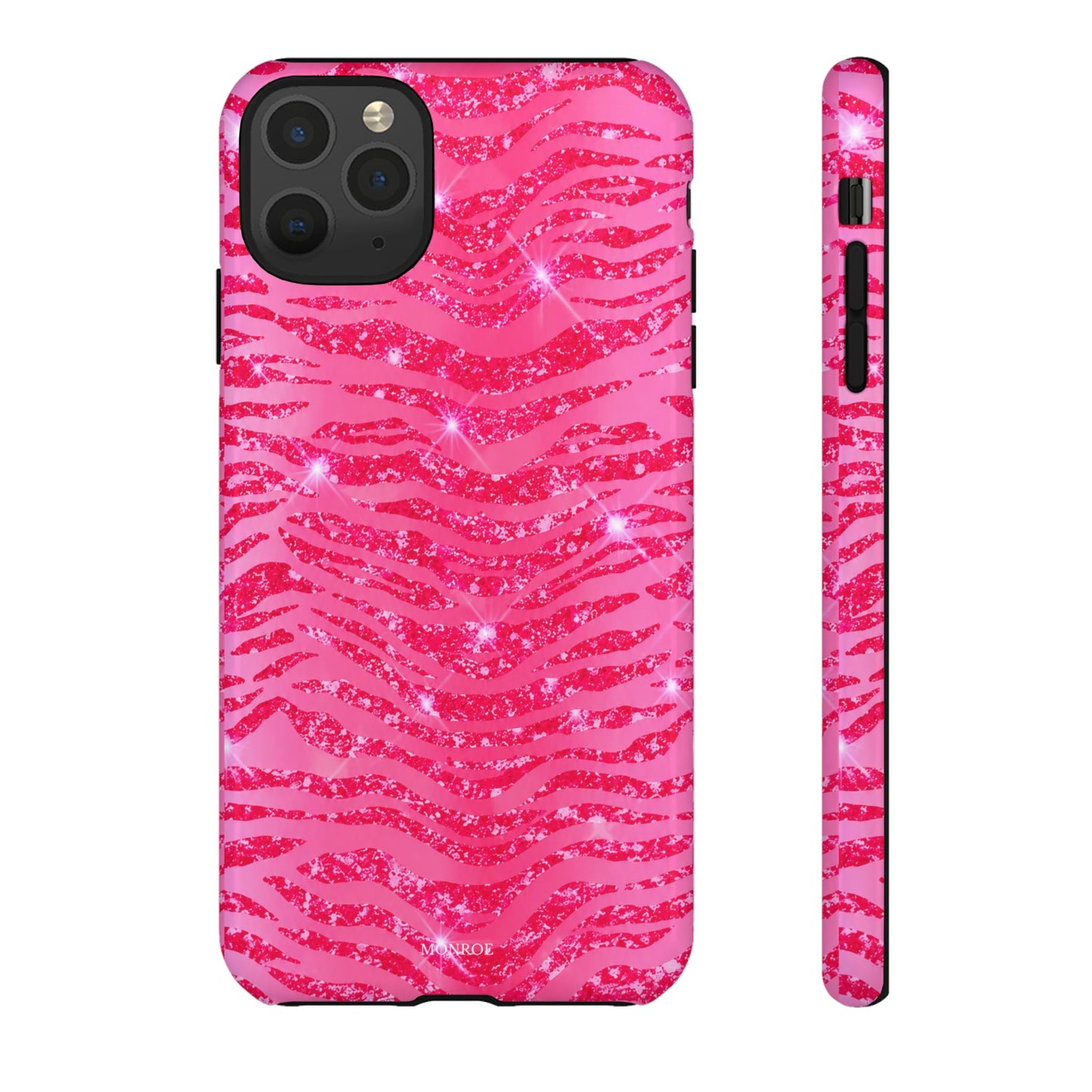 Pink Glitter Zebra Tough Case