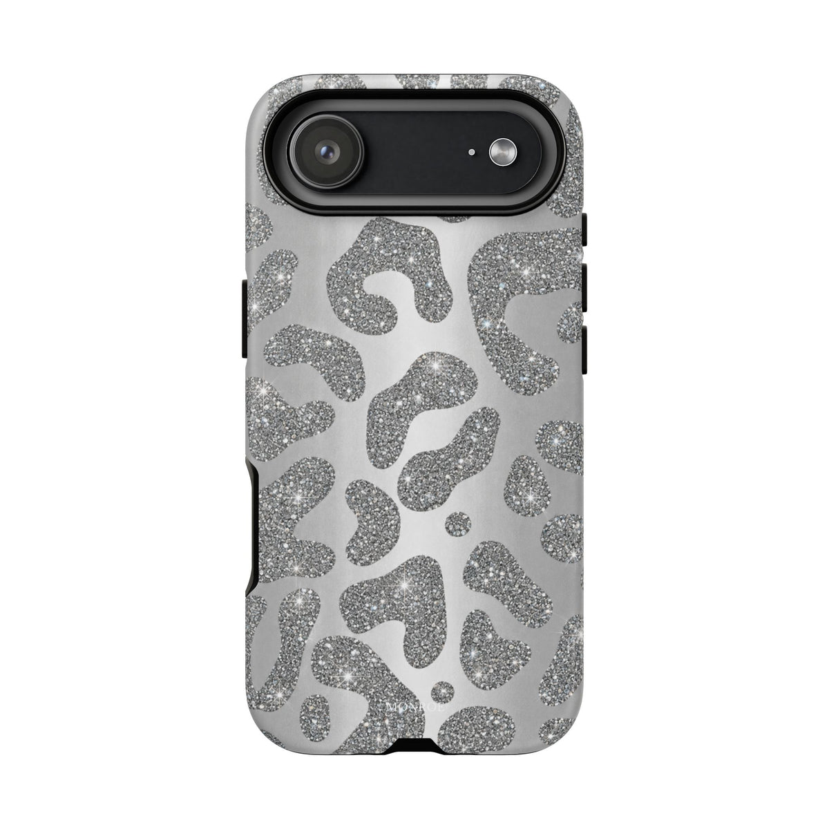 Silver Glitter Leopard Tough Case