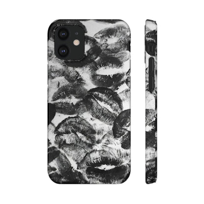 Black & White Kiss Print Case