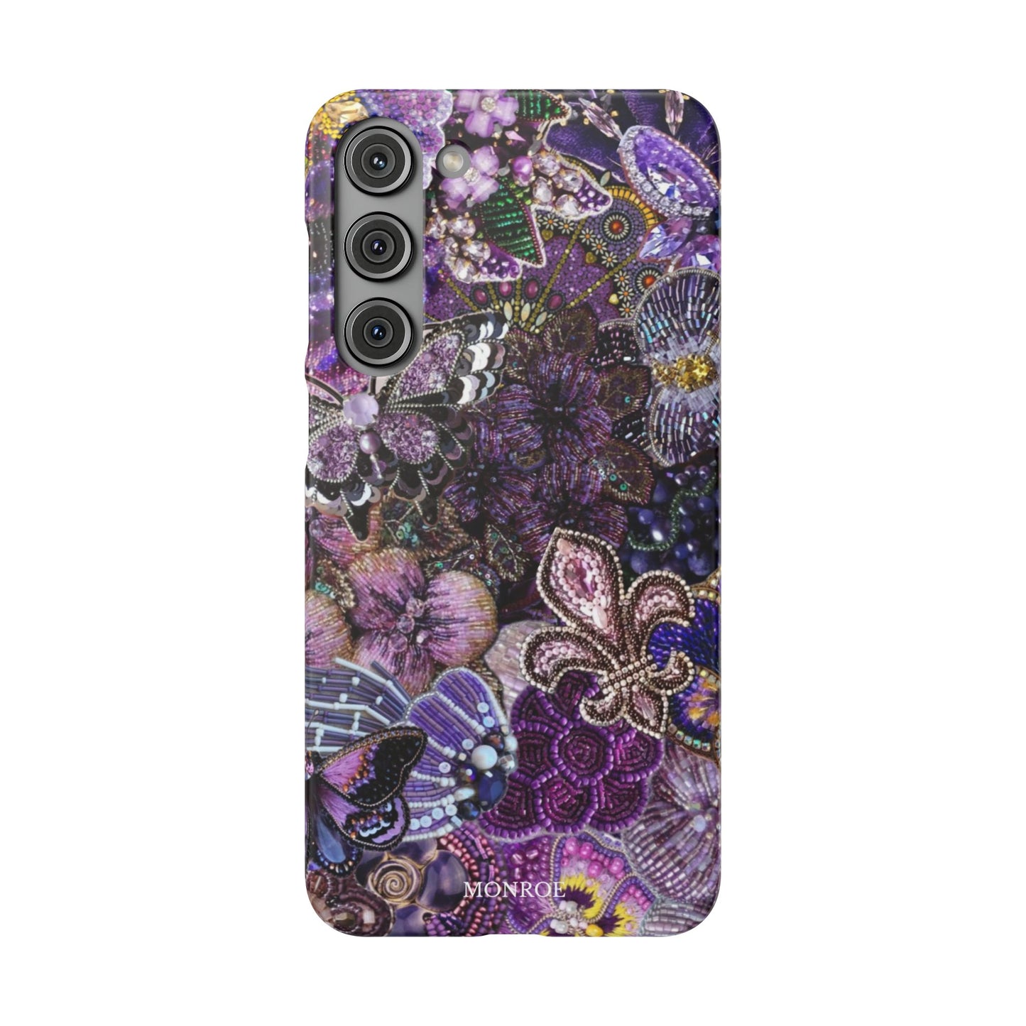 Purple Floral Butterfly Case