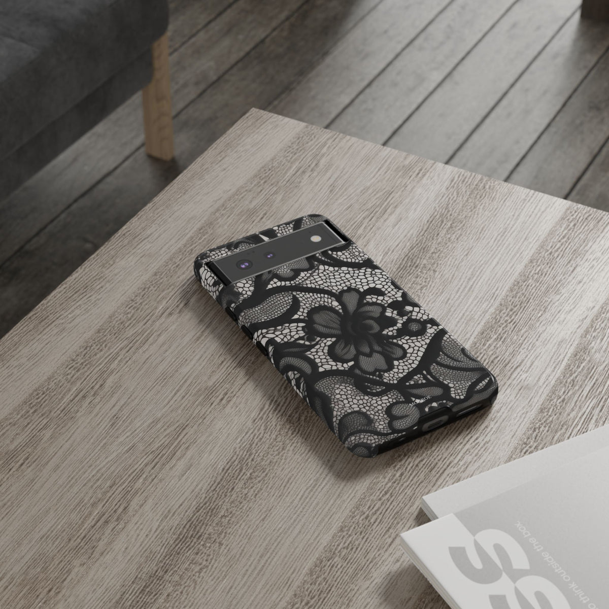 Black Floral Vintage Case