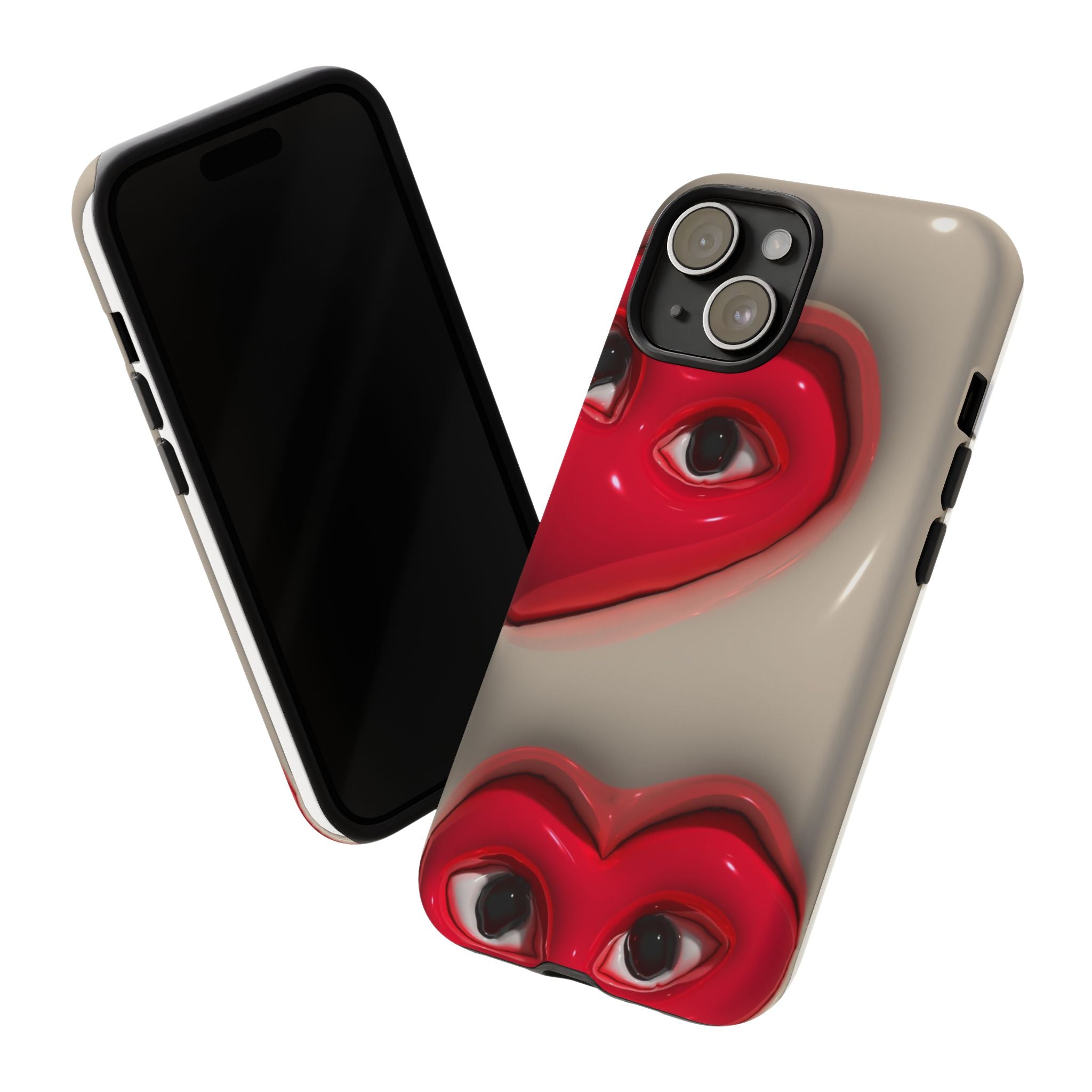 3D Hearts Phone Case