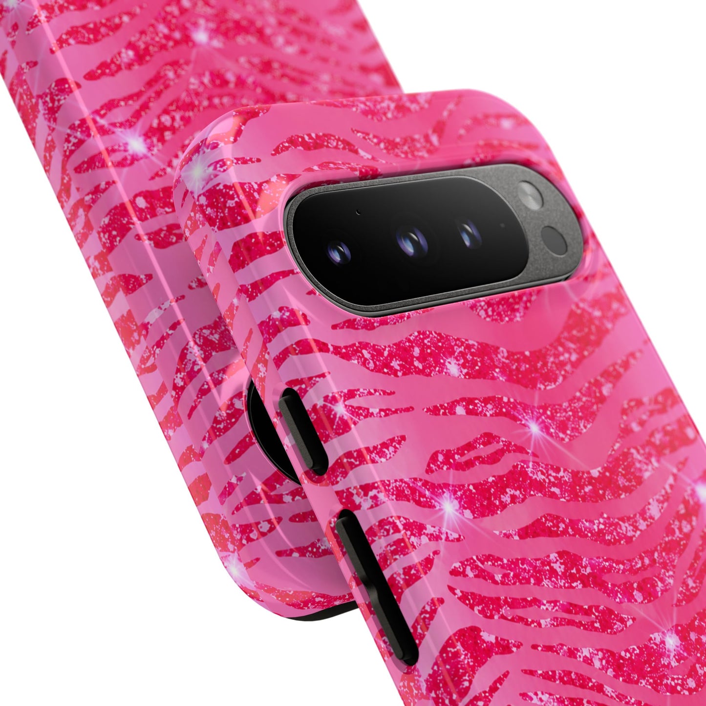 Pink Glitter Zebra Tough Case
