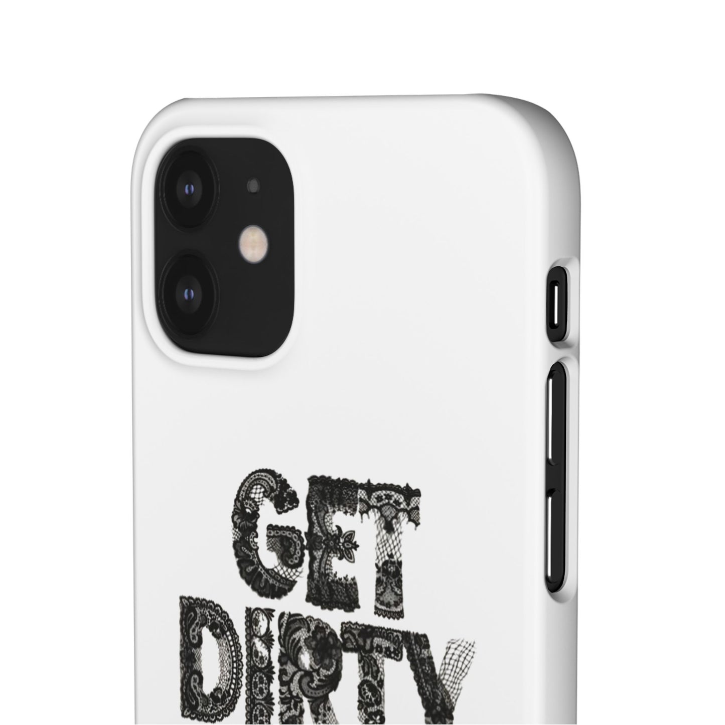 Get Dirty in Paris White Snap Case
