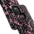 Pink Lace Pattern Tough Phone Case