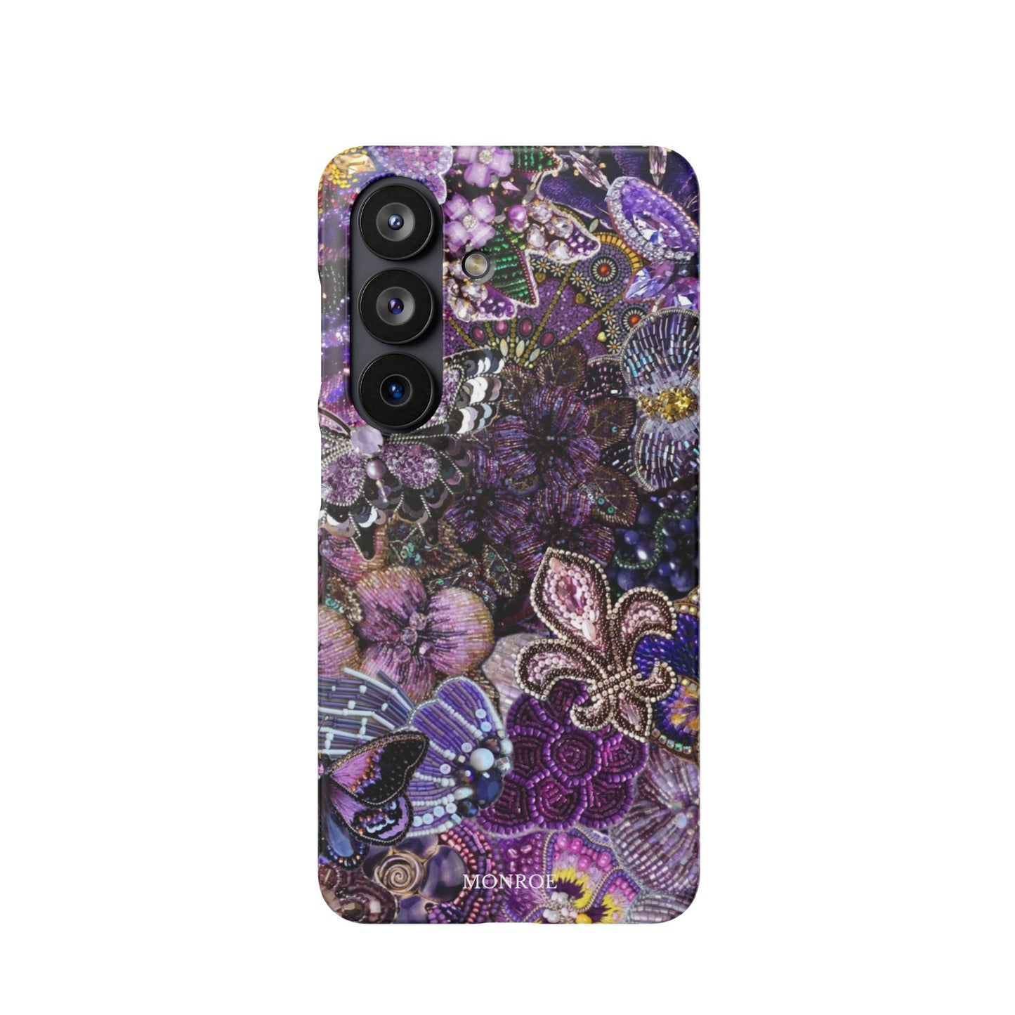 Purple Floral Butterfly Case