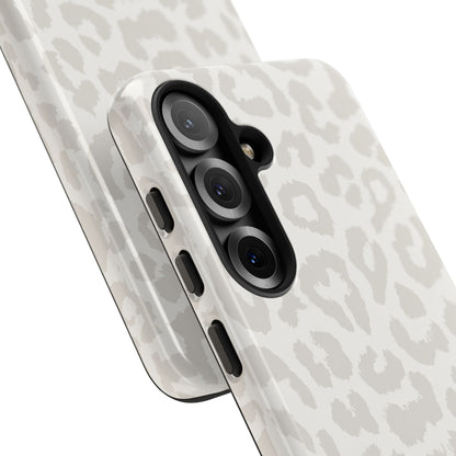 White Leopard Print Tough Case