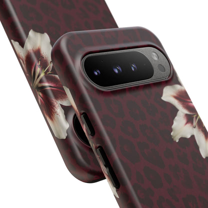Burgundy Lily Leopard Tough Case