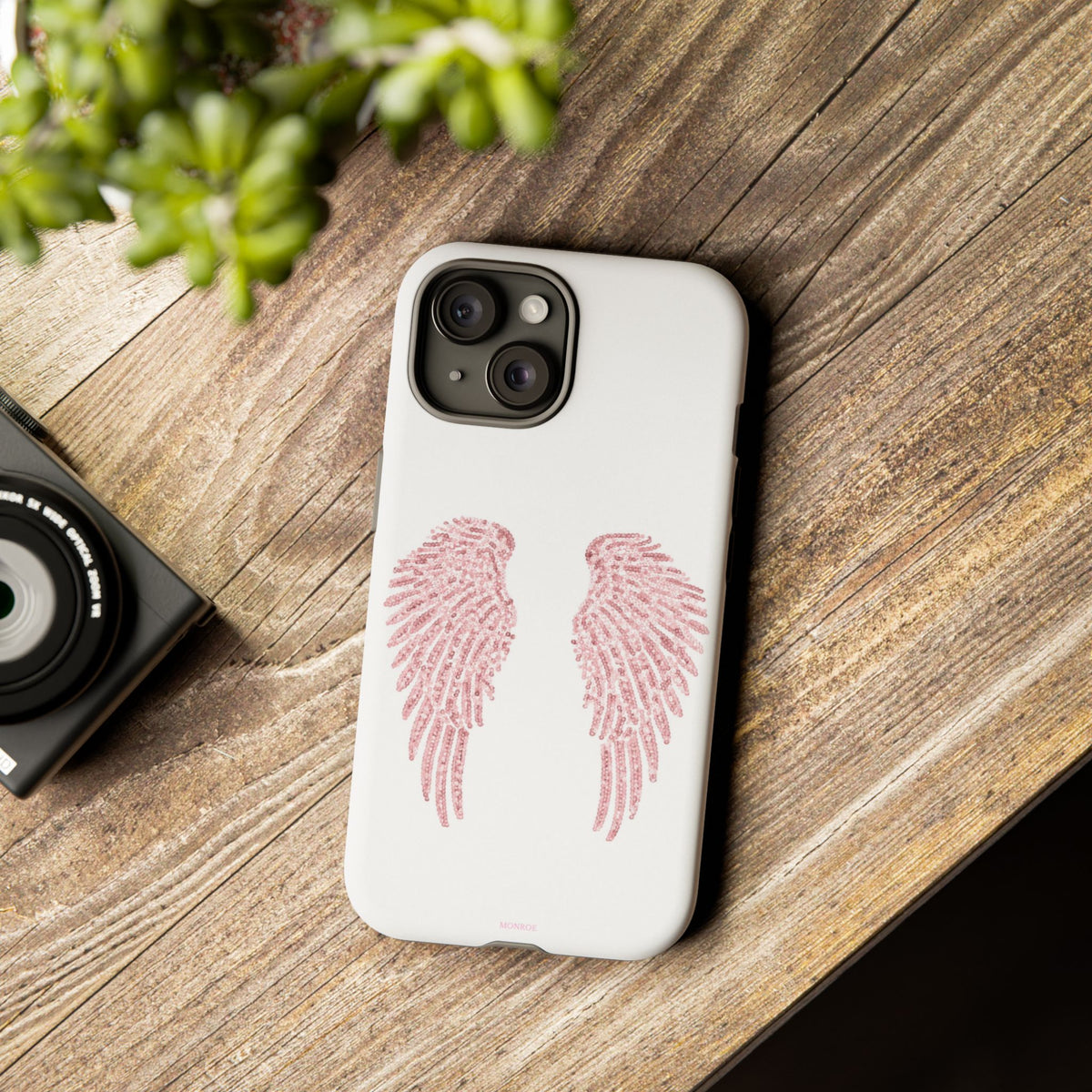 White & Pink Wings Tough Case