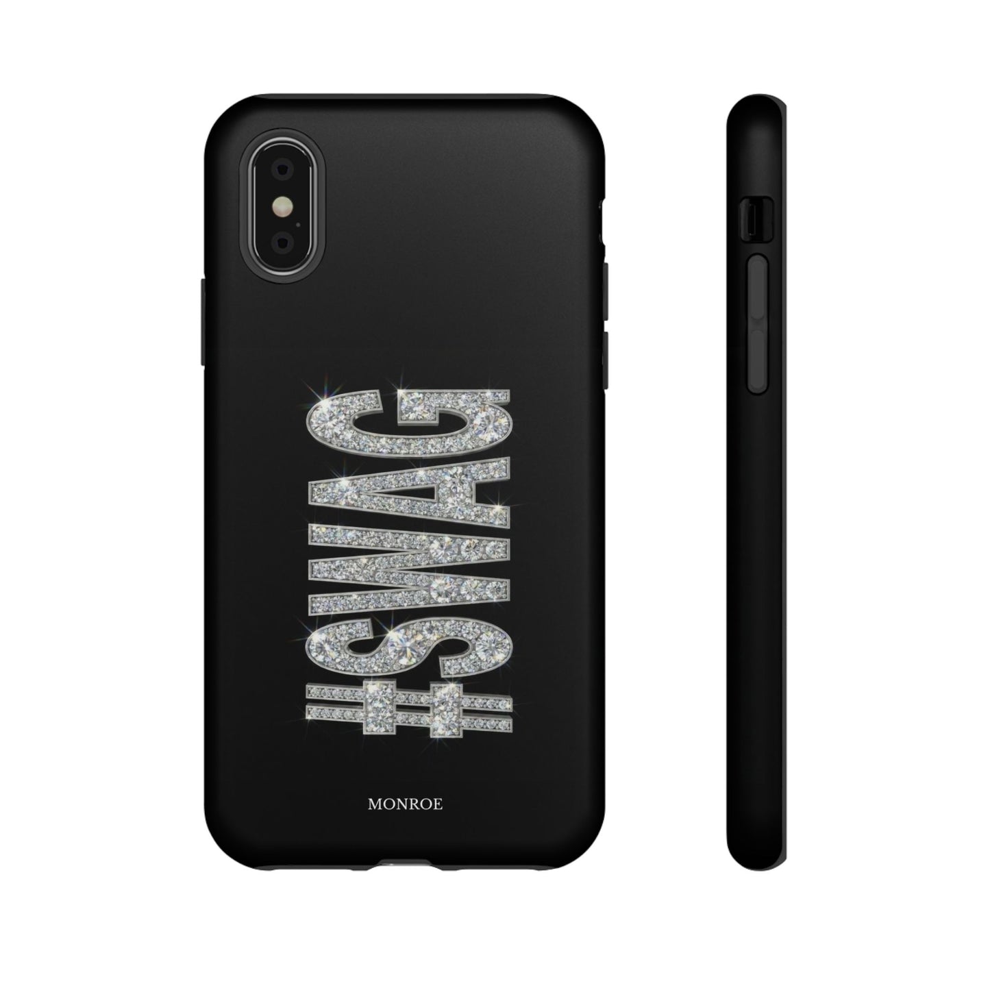 “#SWAG” Black Bling Tough Case