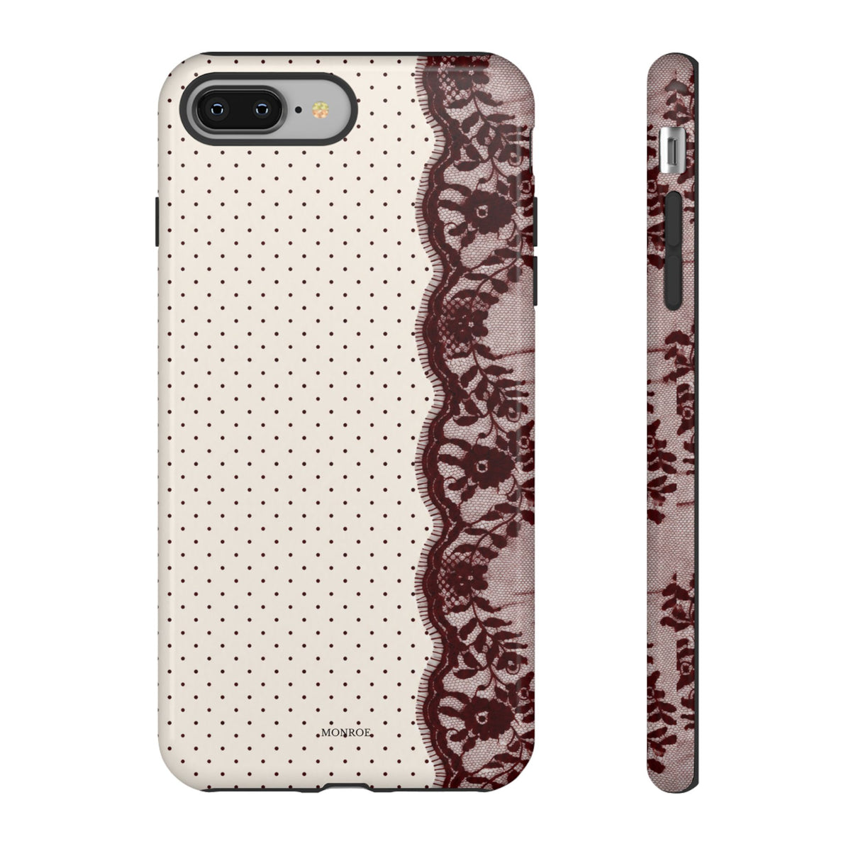 Burgundy Lace Edge Tough Case