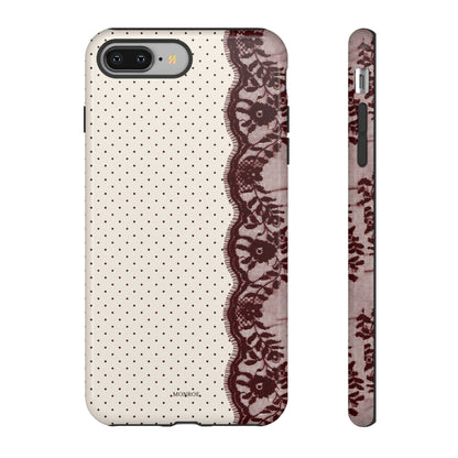 Burgundy Lace Edge Tough Case