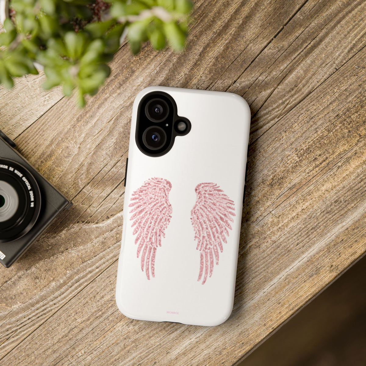 White & Pink Wings Tough Case