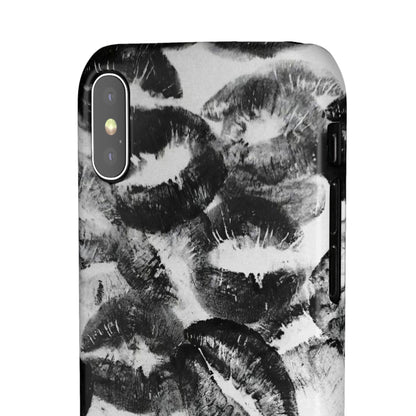 Black & White Kiss Print Case