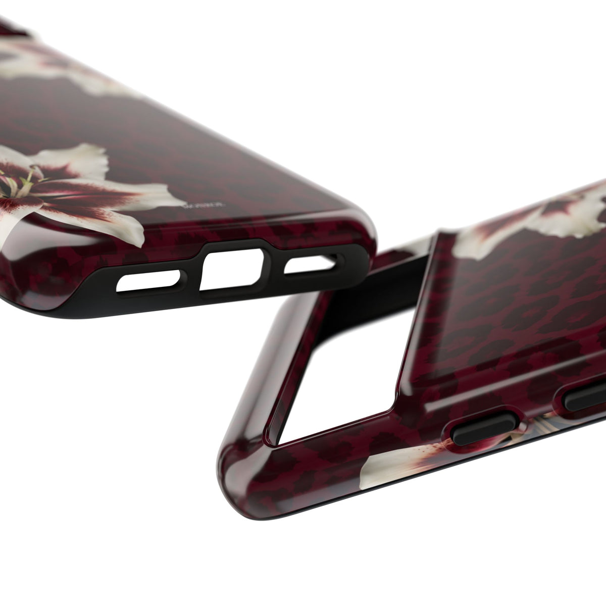 Burgundy Lily Leopard Tough Case