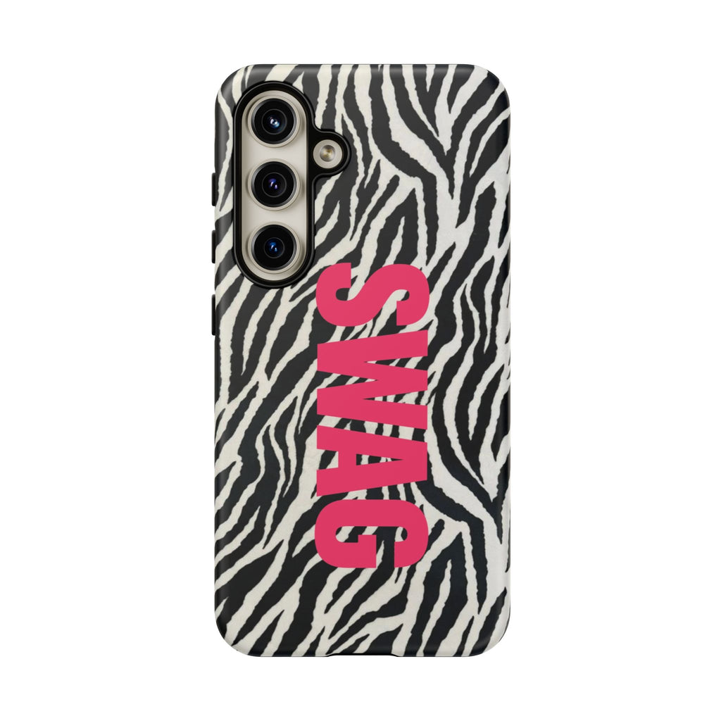 'SWAG' Zebra Print Tough Case