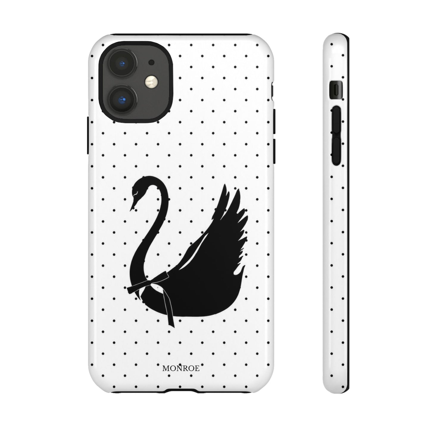 White Swan Polka Dot Tough Case