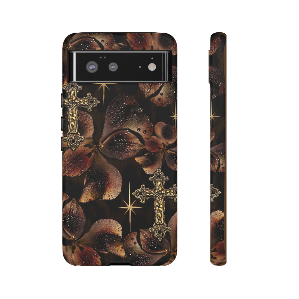 Floral Cross Pattern Tough Case
