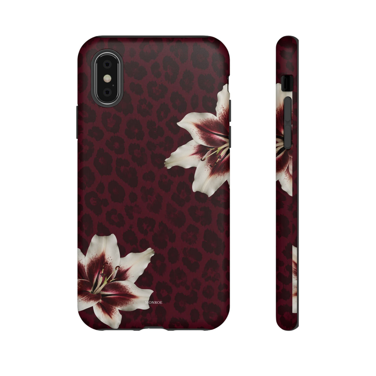 Burgundy Lily Leopard Tough Case
