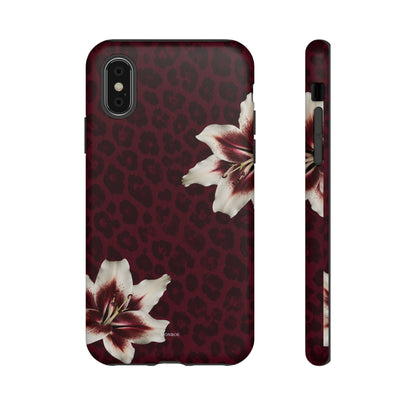 Burgundy Lily Leopard Tough Case