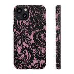 Pink Lace Pattern Tough Phone Case