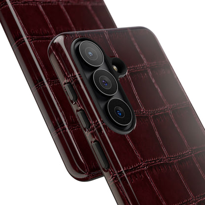 Burgundy Croc Tough Case