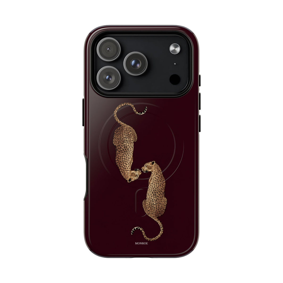 Burgundy Leopard Duo MagSafe Case