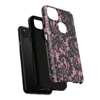 Pink Lace Pattern Tough Phone Case