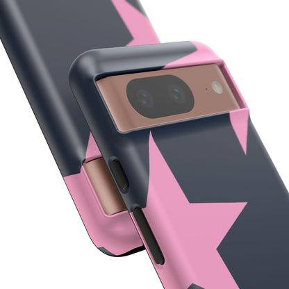 Navy & Pink Star Tough Cover