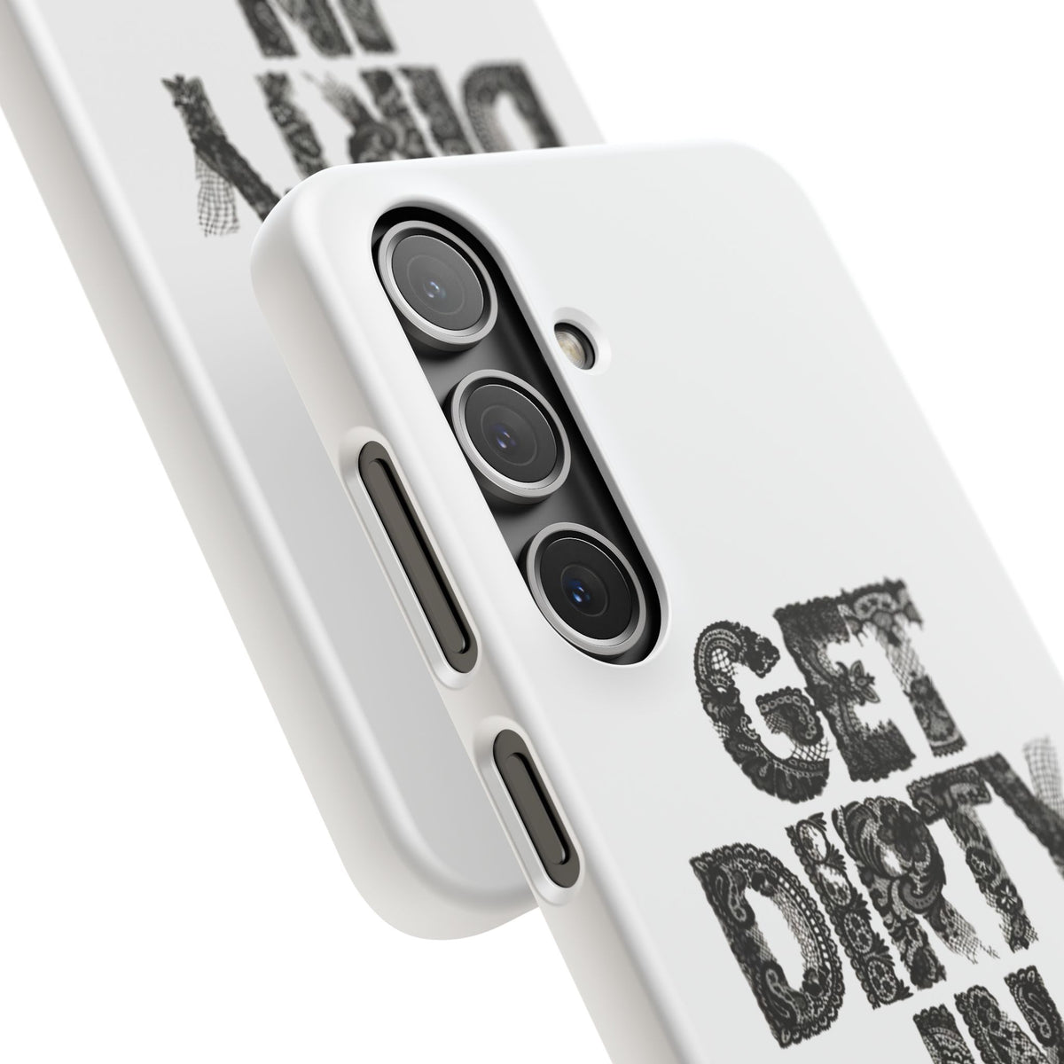 Get Dirty in Paris White Snap Case