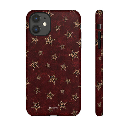 Burgundy Leopard Star Tough Case