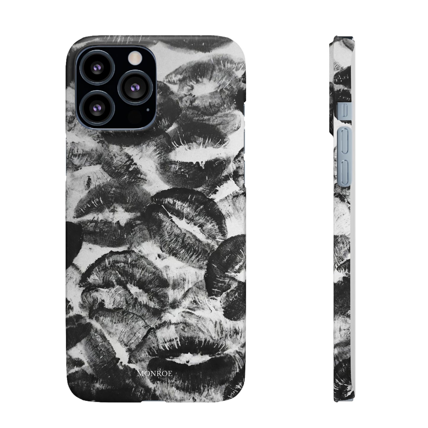 Black & White Kiss Print Case