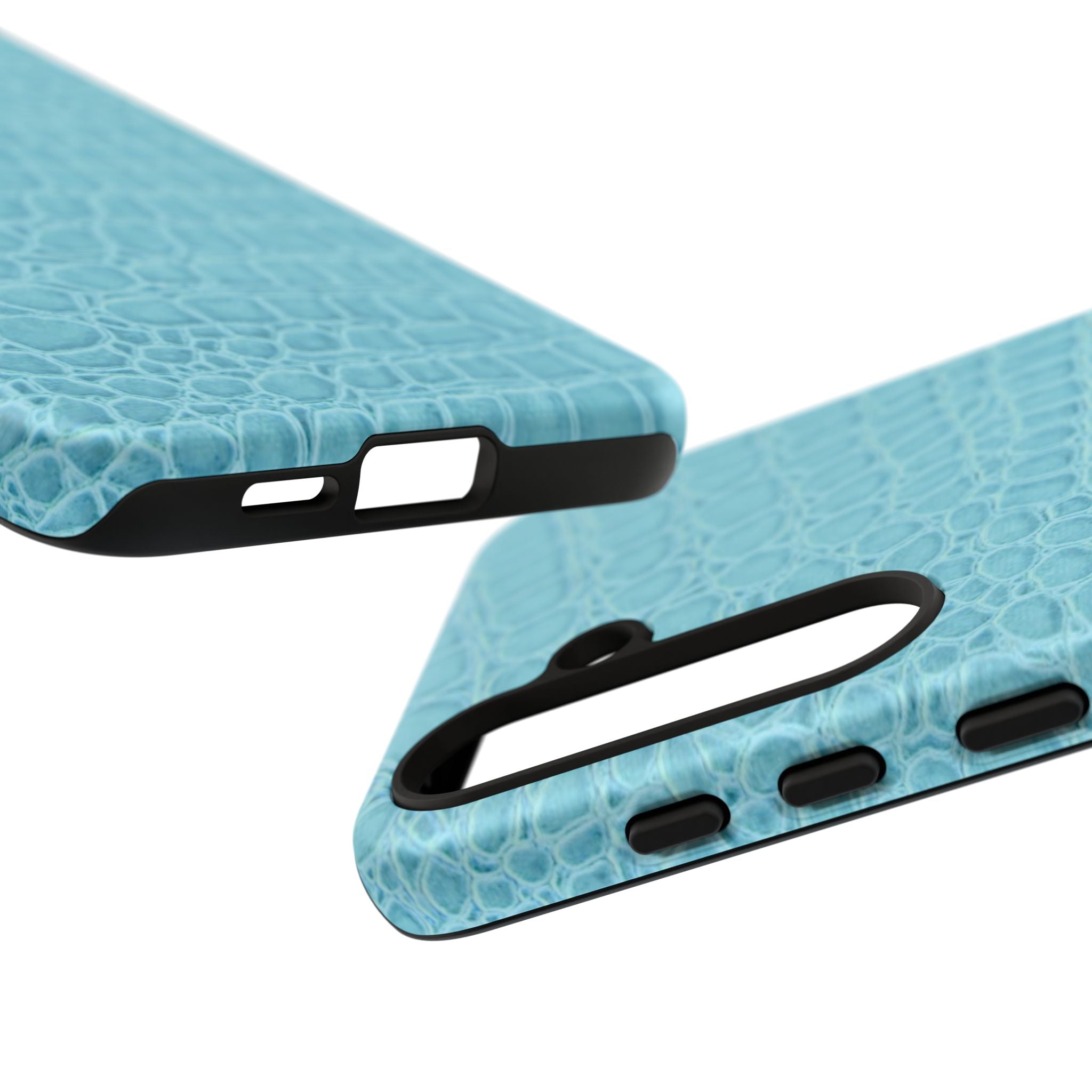 Croc Embossed Turquoise Phone Case