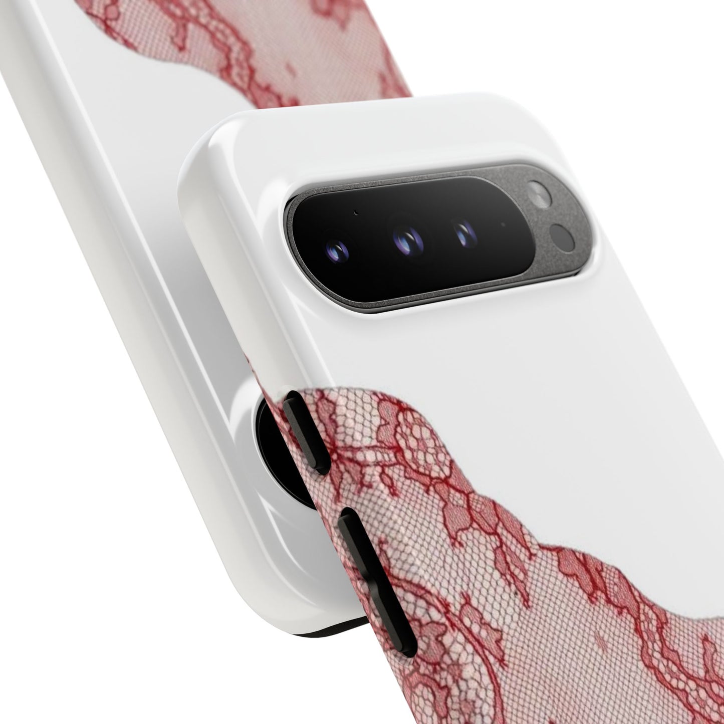 Red Lace Edge Tough Phone Case