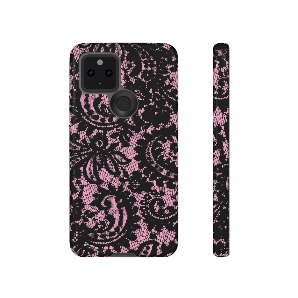 Pink Lace Pattern Tough Phone Case