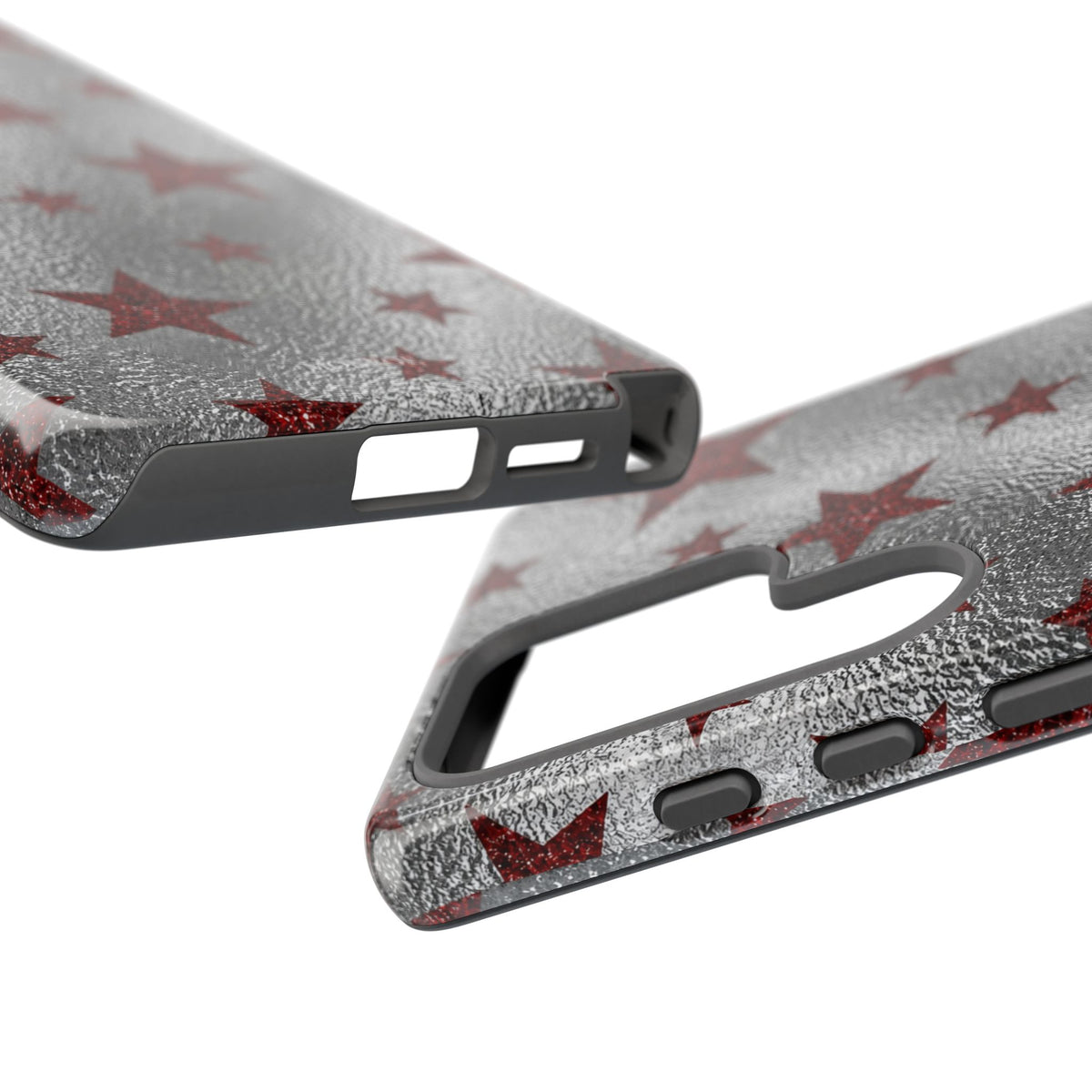 Silver Red Starry Tough Case
