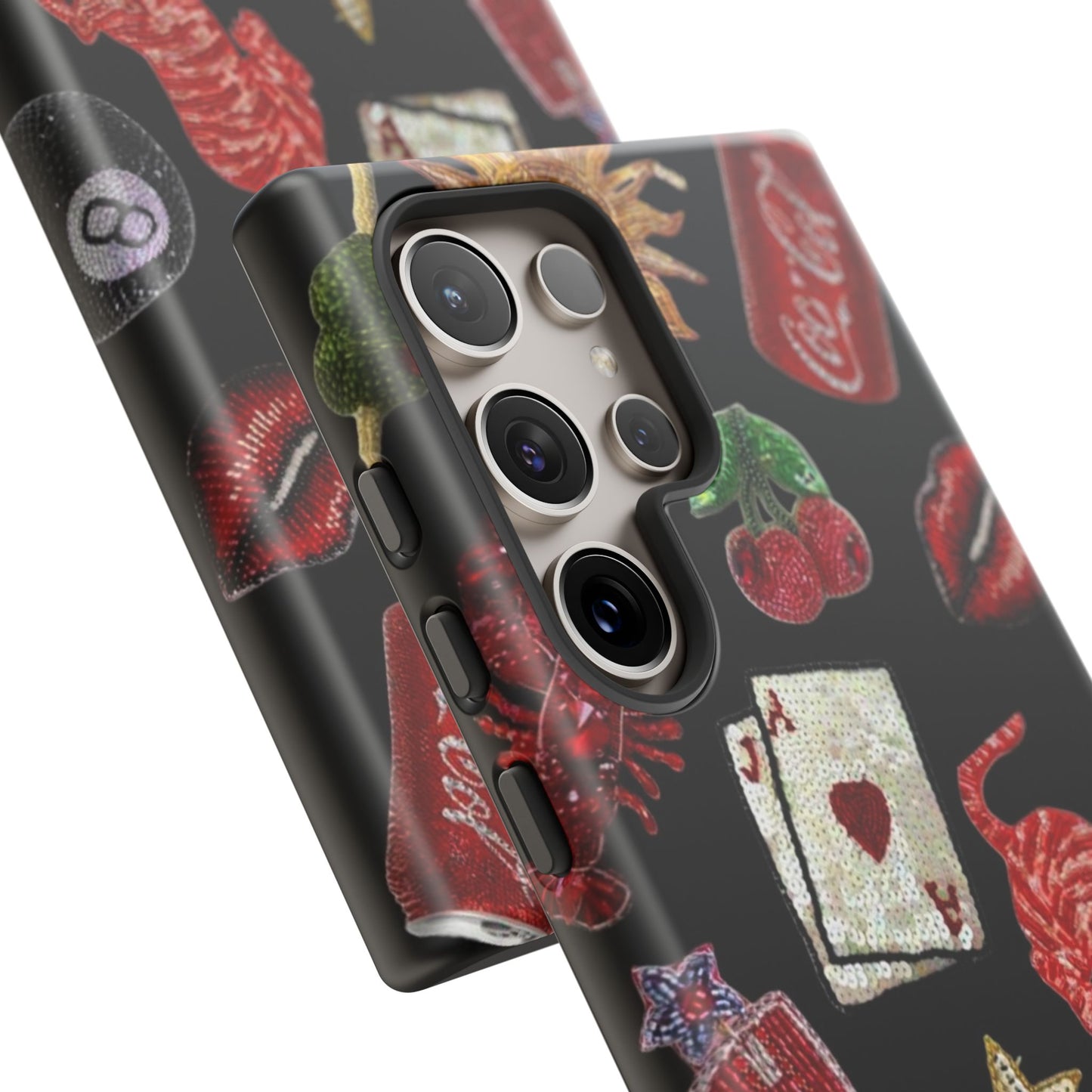Retro Patch Motif Tough Case