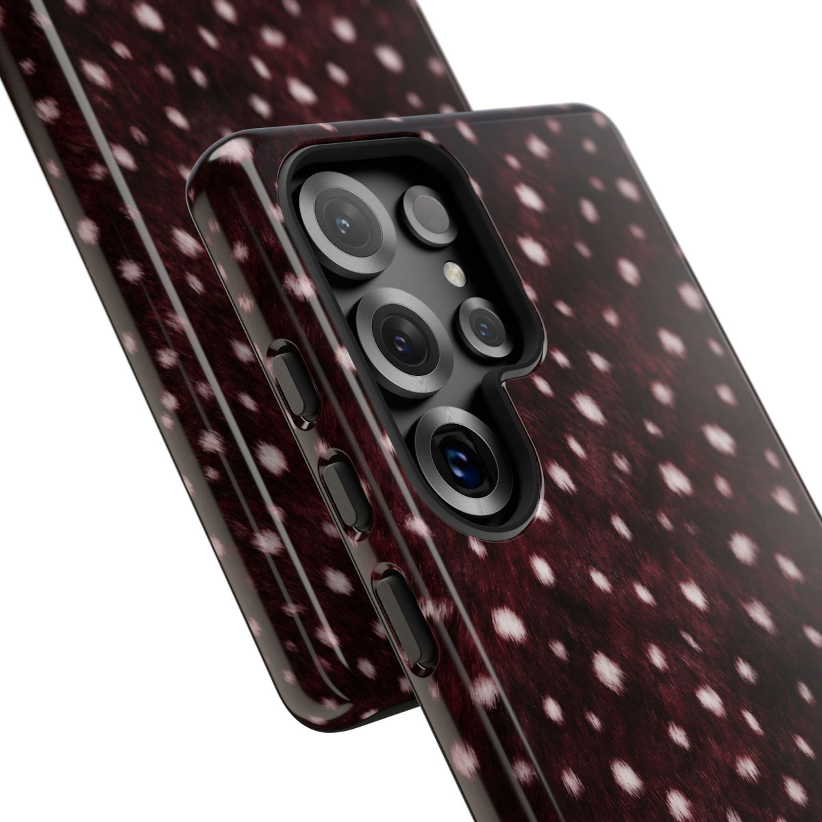 Burgundy Spotted Fur Tough Case