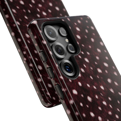 Burgundy Spotted Fur Tough Case
