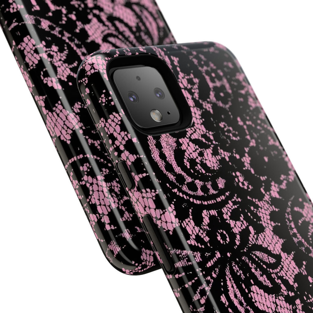 Pink Lace Pattern Tough Phone Case